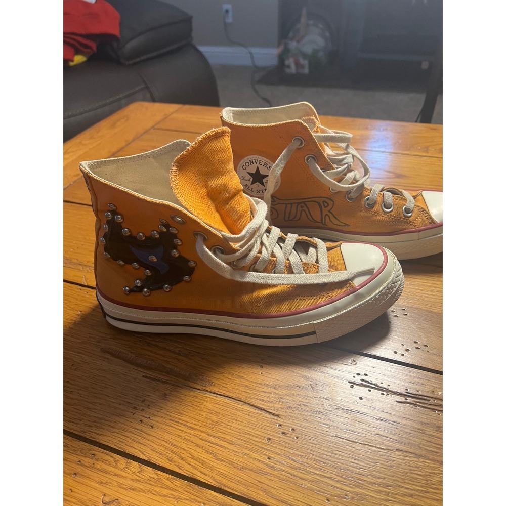 Converse Chuck 70 High Come Tees Star Path Orange Studded A01762C Mens 6.5 8.5W